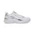 Sneakers bianche e argento con dettagli glitter sulle strisce laterali Reebok Xeona, Brand, SKU s352000025, Immagine 0